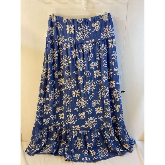 Tommy Hilfiger TH Hawaiian skirt maxi blue white m/l - Picture 1 of 3